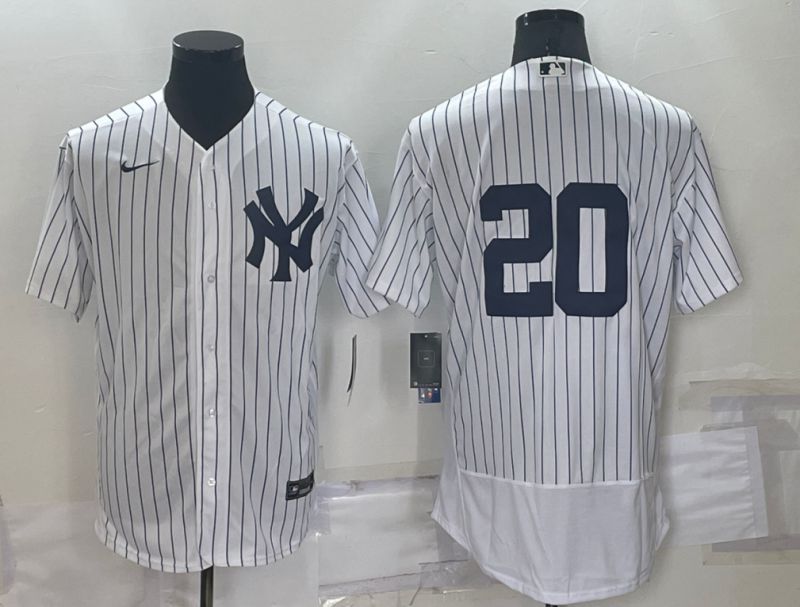 Men New York Yankees #20 No Name White Elite 2022 Nike MLB Jersey->new york yankees->MLB Jersey